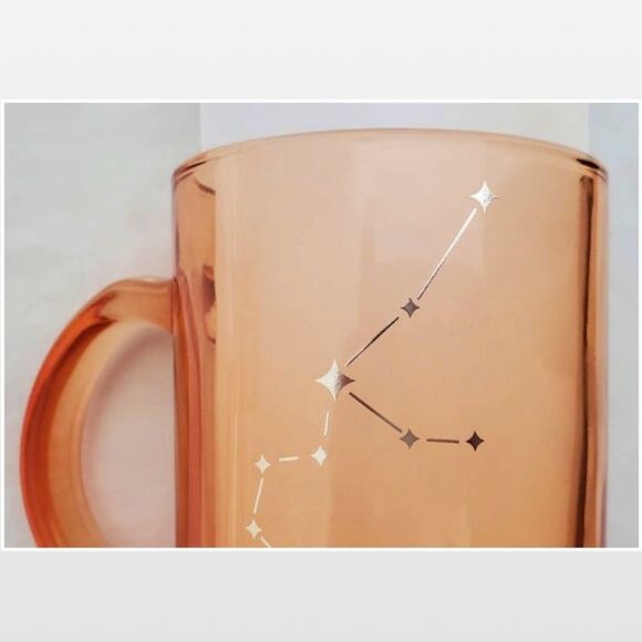 New Coffee Mug Orange & Keychain Purple Set Aquarius Zodiac Astrology NWT - Picture 12 of 16